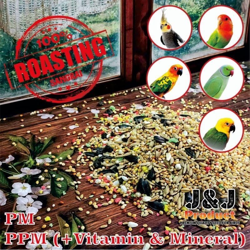 J&J Premium seed Parrot Pharmacy Mix(PPM) 1kg lovebird falk conure