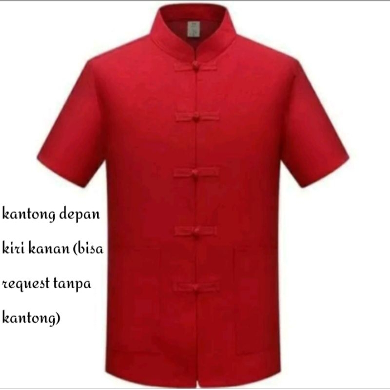 Baju sanghai/cheongsam pria size S- M-L-XL-5XL-8XL