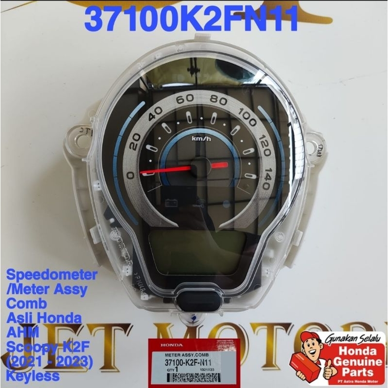 37100K2FN11 Speedometer Scoopy 2021 eSP K2F Prestige Smart Key Atau Keyless Asli Atau Ori Honda AHM