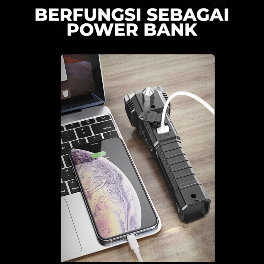 &lt;^ SJA ^&gt; Senter LED Torch Multifungsi Senter Emergency Maghnet 4 Mode Terang 007-3W BISA JADI POWERBANK / SENTER LED TORCH EMERGENCY MAGHNET 4 MODE TERANG 007 - 3W