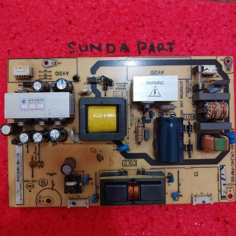 POWER SUPPLY - REGULATOR TV - PSU - MESIN TV POLYTRON PLM 24M60