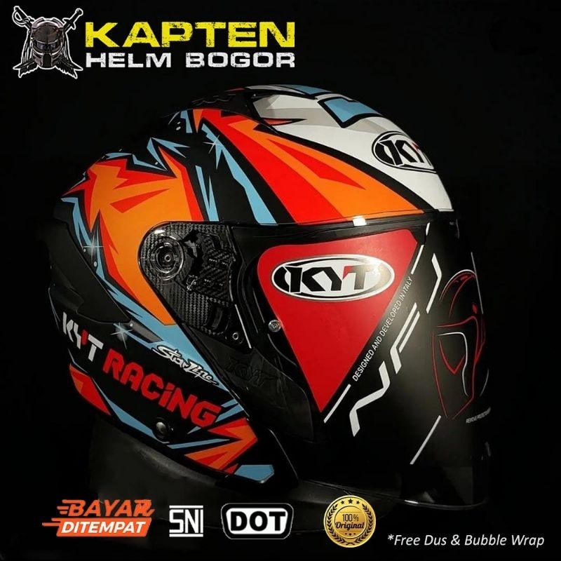 HELM KYT NFJ JAUME MASIA 2021 - HELM HALF FACE NFJ DOUBLE VISOR