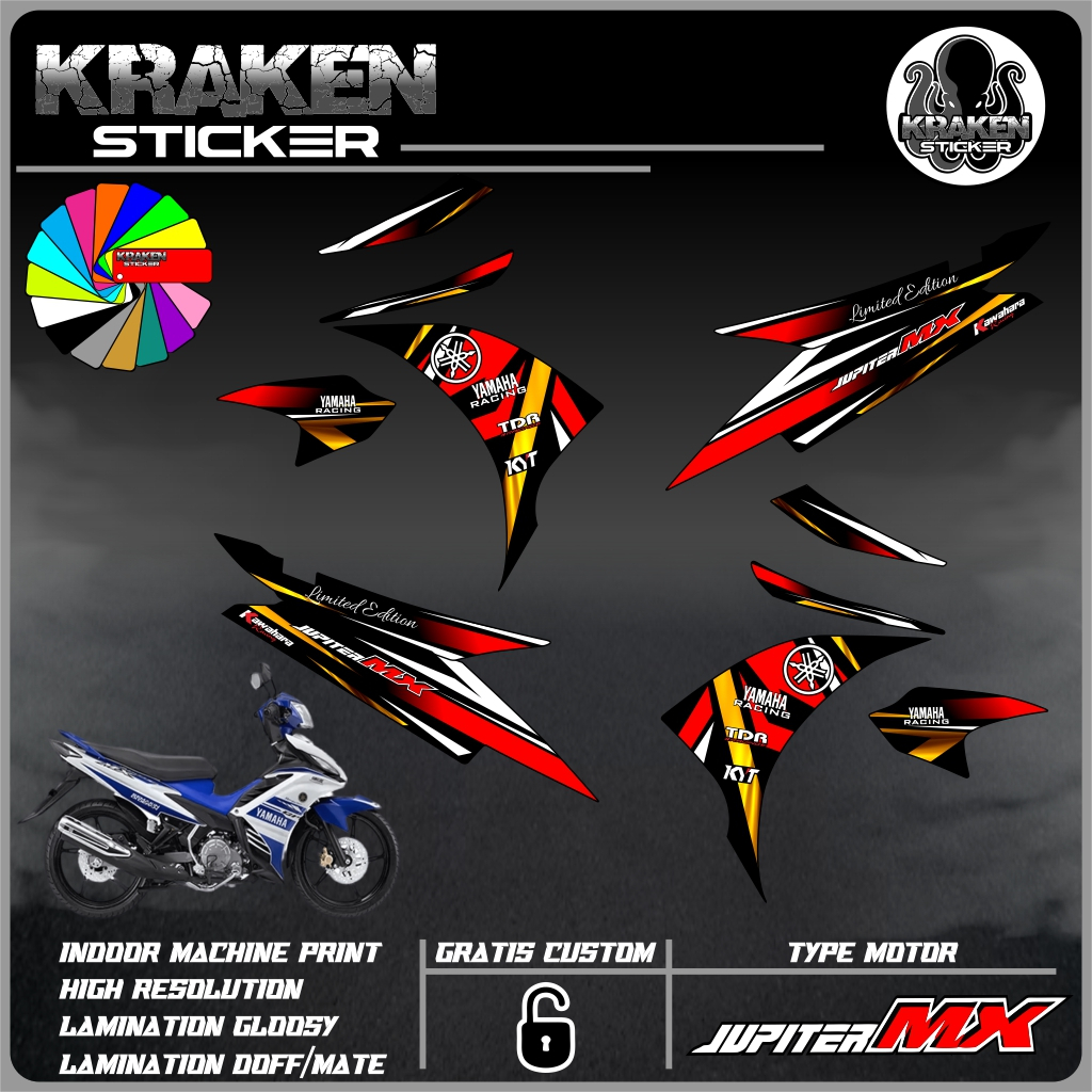 STRIPING STICKER JUPITER MX 135 NEW STIKER JUPITER MX 135 NEW STICKER LIS LIST YAMAHA JUPITER MX 135