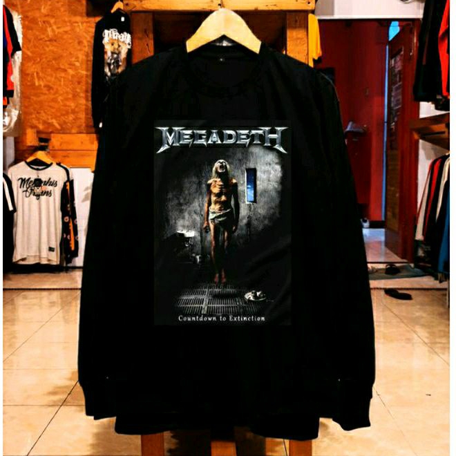 KAOS PANJANG BAND MEGADETH METAL ORIGINAL DISTRO - KAOS PANJANG PRIA METAL BAND LUAR ORIGINAL DISTRO