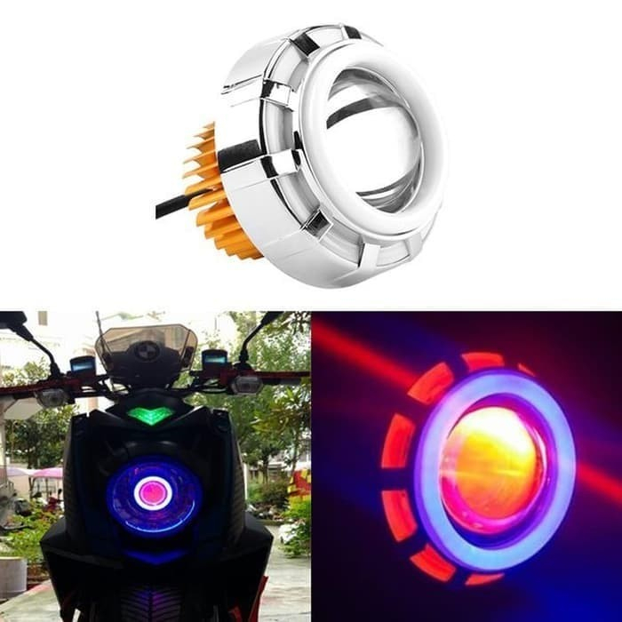 LAMPU LED MOTOR MOBIL U12 PROJECTOR HEADLAMP BULAT ANGEL EYES