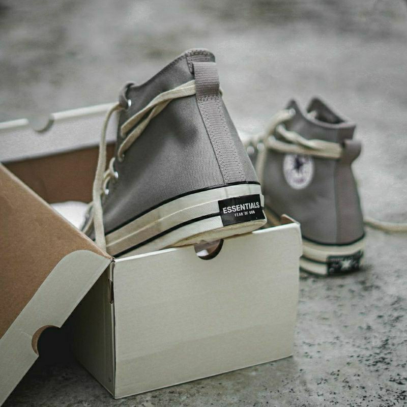 CONVERSE® x FEAR OF GOD® : ESSENTIALS® Chuck 70 Hi String Grey for Pacsun® Eclusive
