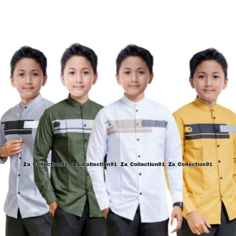 Baju Koko Kurta Anak Lengan Panjang Terbaru / Koko Anak Sd-Smp