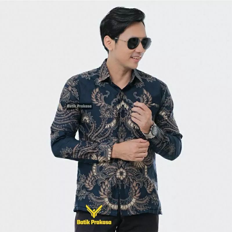 kemeja batik pria halus sragenan batik pria slimfit lengan panjang katun halus sragenan