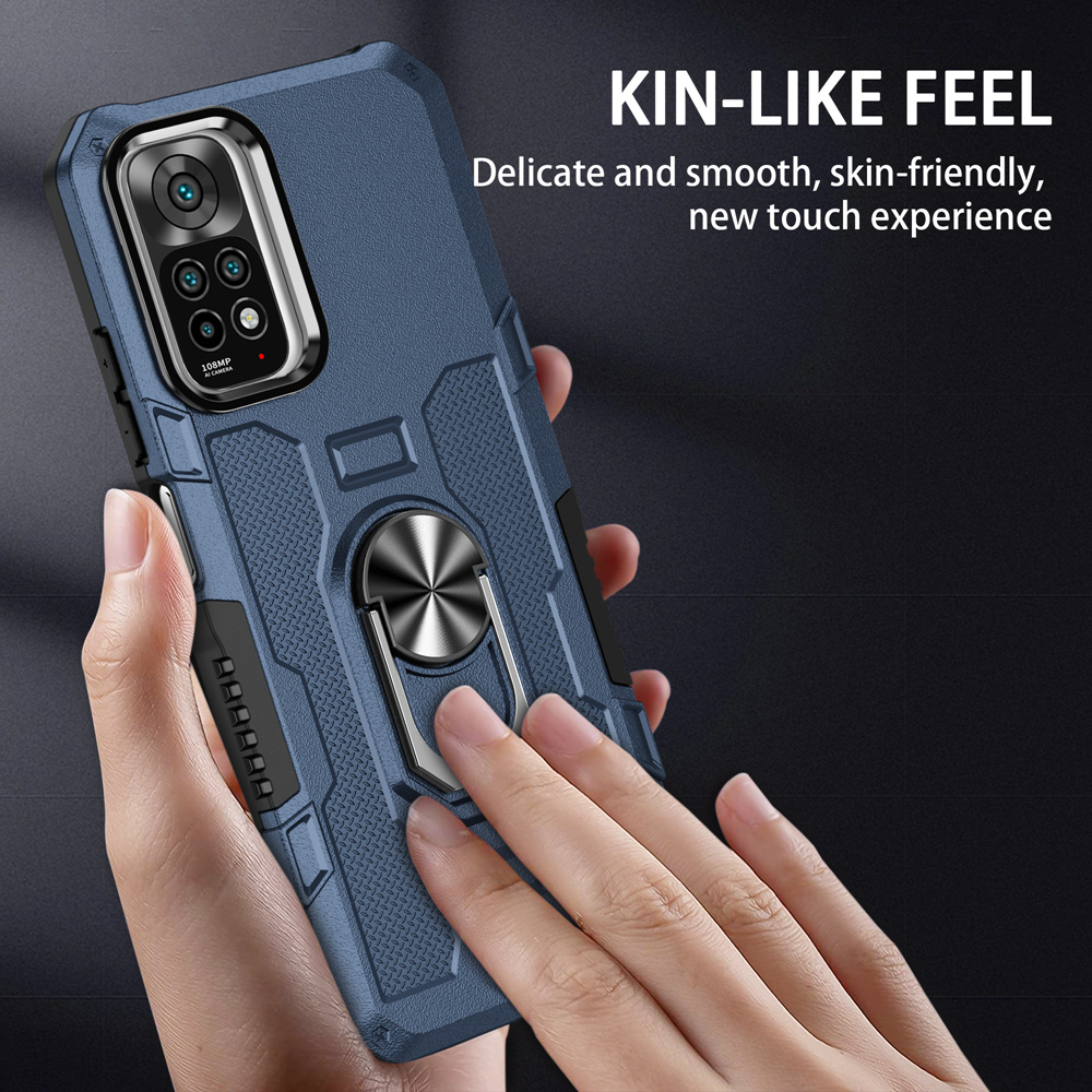 Case Armor XIAOMI REDMI NOTE 10S Iring Cincin Magnetic Kesing Hp Protect kamera Premium Hard Case Standing Robot Pelindung Kamera