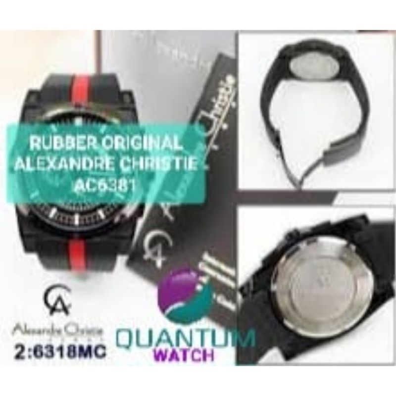 TALI JAM STRAP JAM RUBBER JAM TANGAN ASLI ALEXANDRE CHRISTIE AC6318 AC 6318