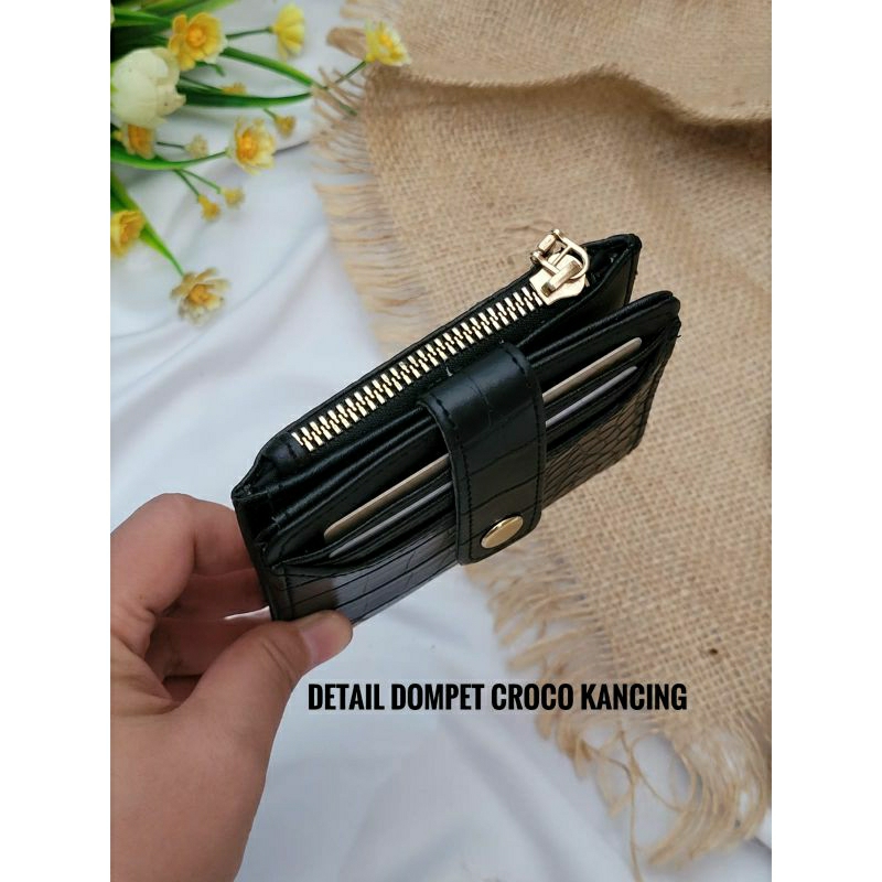 Dompet lipat wanita croco mini genie dompet ara