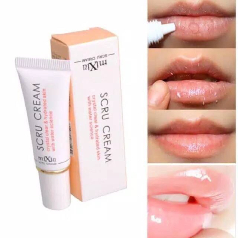 MIXIU SCRU CREAM ORIGINAL 100% / SCRUB CREAM BIBIR KERING DAN BIBIR PECAH PECAH