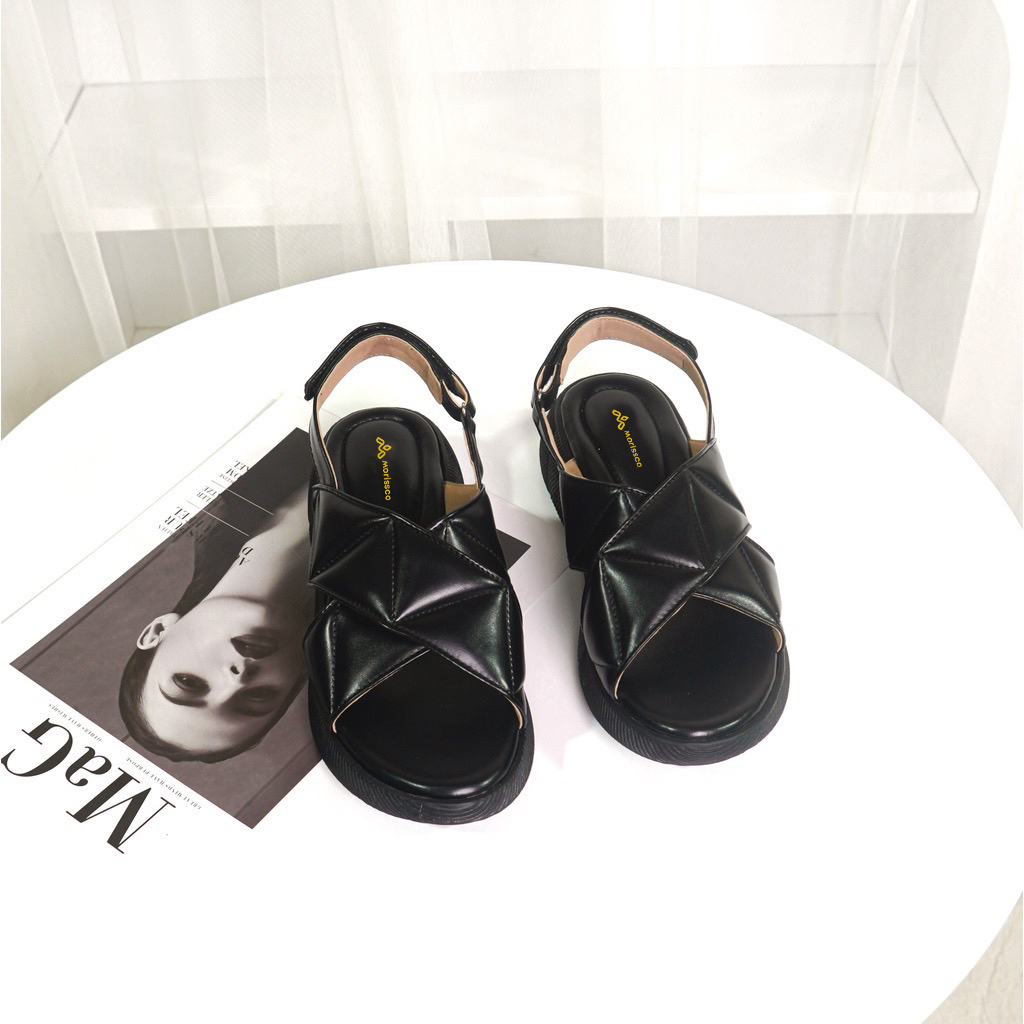 Sandal Wedges Wanita Silang Tali Belakang BJ 08