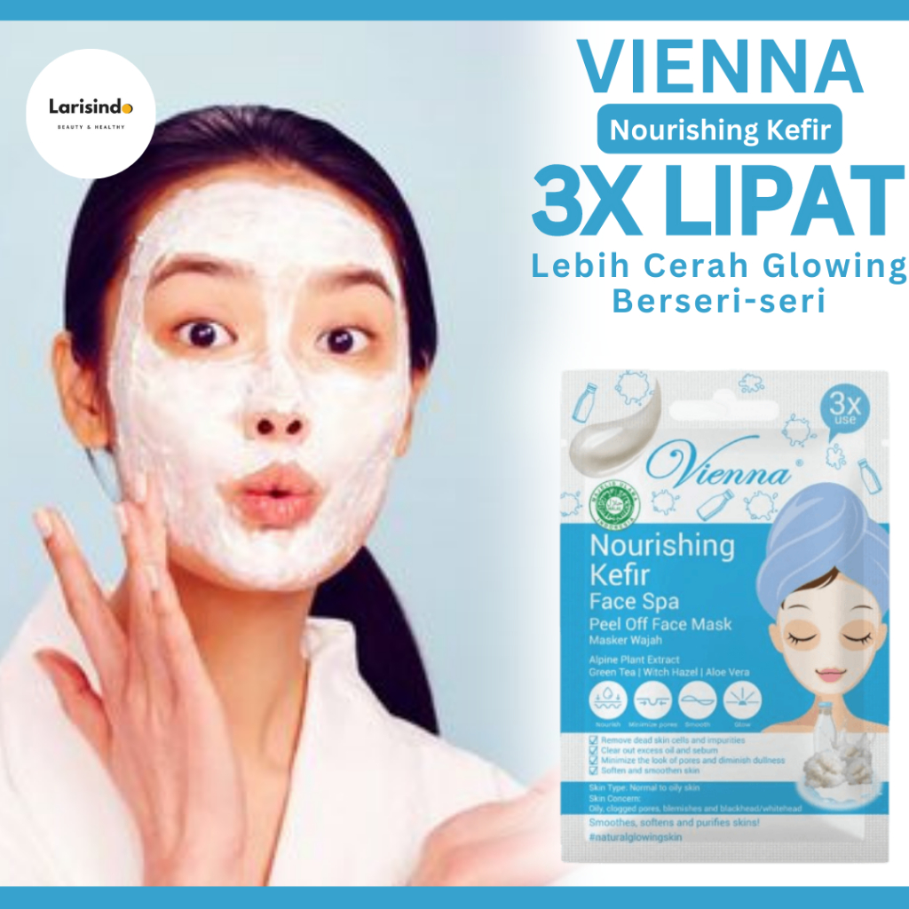 𝐕𝐢𝐞𝐧𝐧𝐚 𝐍𝐨𝐮𝐫𝐢𝐬𝐡𝐢𝐧𝐠 𝐊𝐞𝐟𝐢𝐫 𝐅𝐚𝐜𝐞 𝐌𝐚𝐬𝐤 / Peel Off Mask / Masker Wajah Komedo Mengecilkan Pori-pori Kulit Wajah