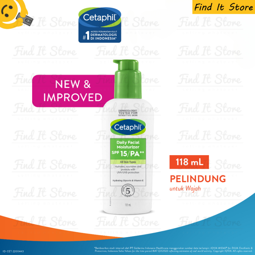 Cetaphil Daily Facial Moisturizer SPF15 PA++ 118ml Pelembab Wajah UVA UVB Protection