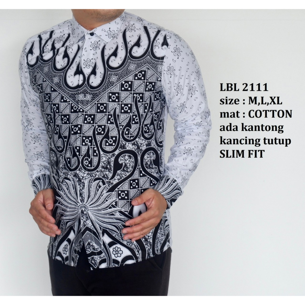 KEMEJA BATIK PRIA SLIM FIT BAJU BATIK PRIA SLIM FIT PREMIUM LBL2111