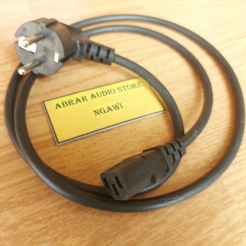 JEK / KABEL AC COMPUTER XINBEST 2 X 0,75 1,2 METER HITAM TEMBAGAPANJANG 1,2 METER