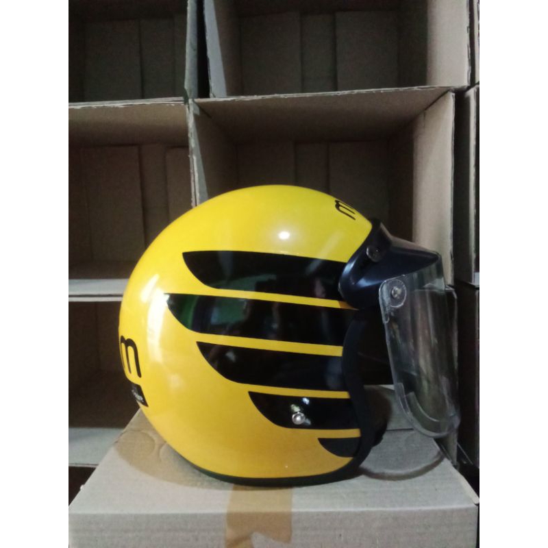 HELM BOGO REPRO SCOOPY KACA PILOT FUL LEHER SNI