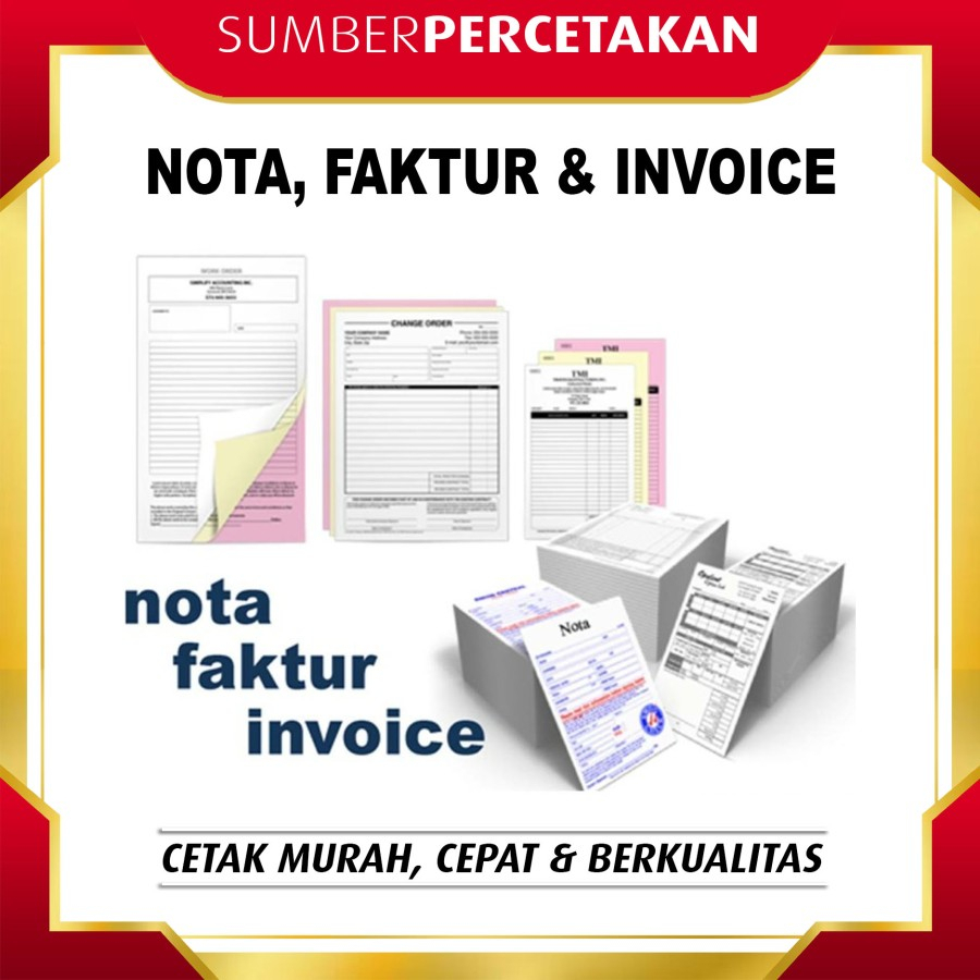 

Cetak Nota / Invoice / Surat Jalan / Tanda Terima A4/Folio