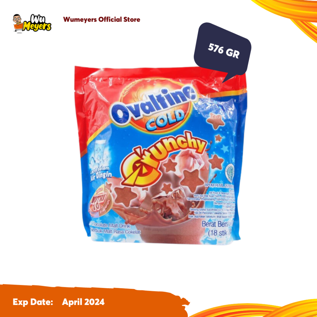 

Ovaltine Cold Crunchy Susu Bubuk Coklat Stik 32 gr x 18 stik