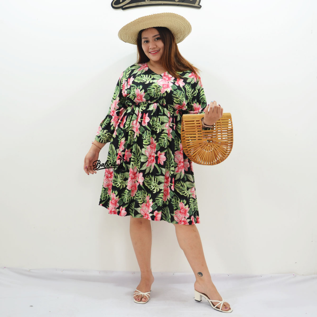 Balicihui Dress Emily Dress Jumbo Plus Size Dress Wanita Dress Bali  Bigsize Dress