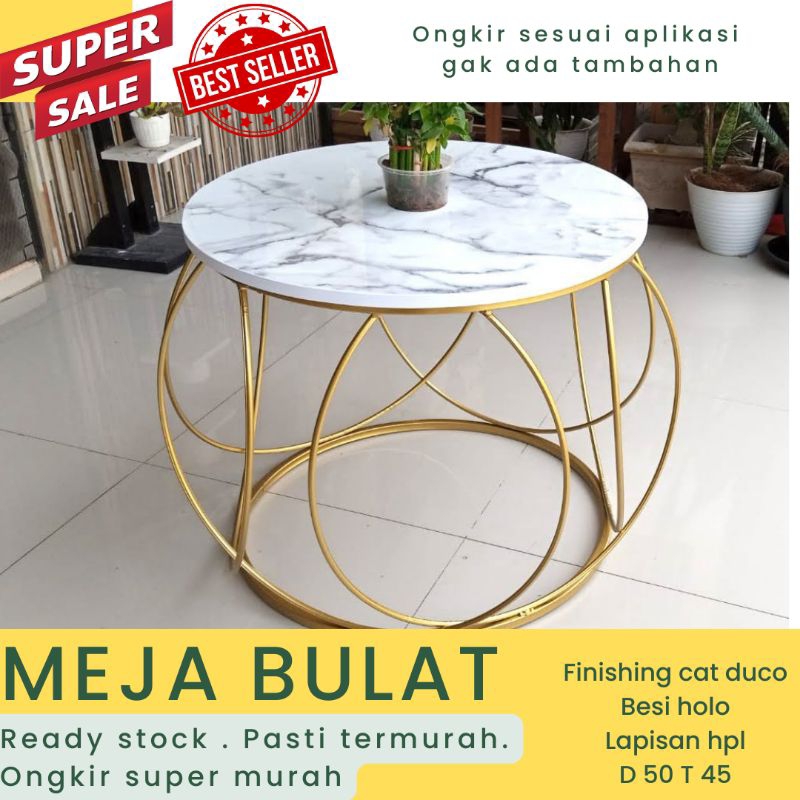 Meja Tamu Bulat / Meja Minimalis / Meja Sofa / Meja Teras