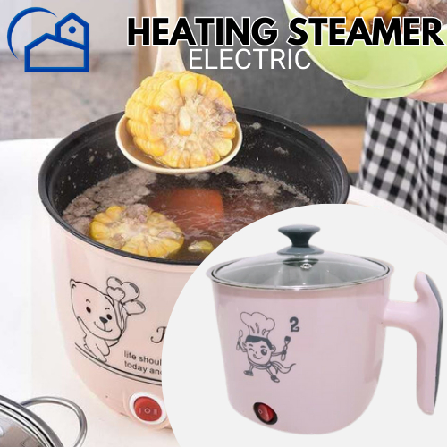 Panci listrik Travel /Teko mug Elektrik / heating steamer / Cooking Pot Electric Multifungsion / 2in1 Wajan Frying Pan Mini Elektrik Pengukus Perebus Telur / Wajan Penggorengan Mini Teflon