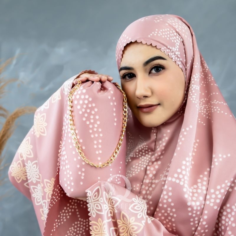 Mukena Dewasa Motif  3in1 Silk Diora Sheila