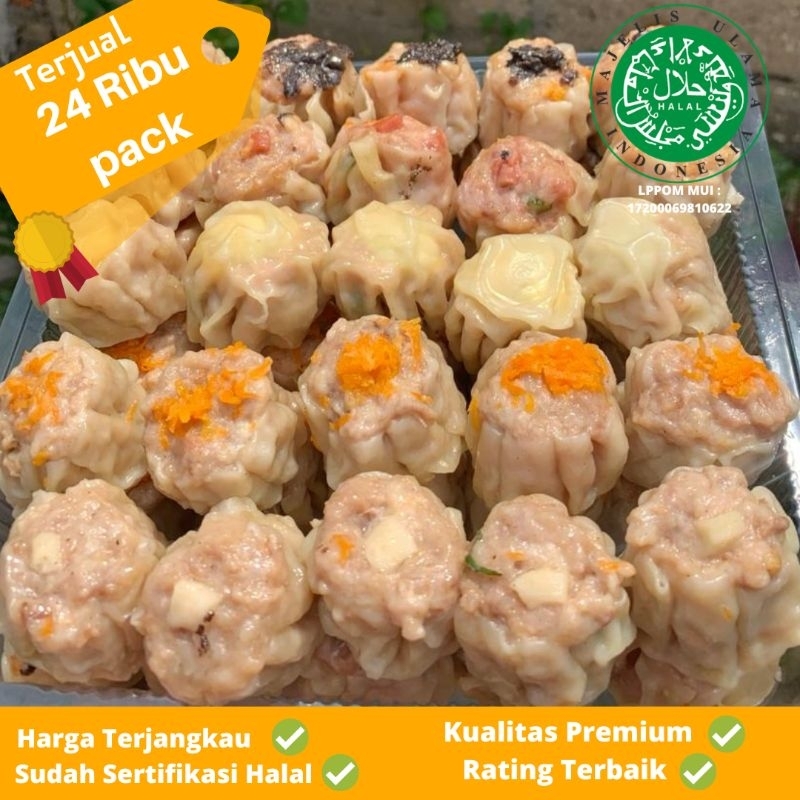 

Dimsum ayam / dimsum frozen / dimsum premium isi 50 + Saus delmonte