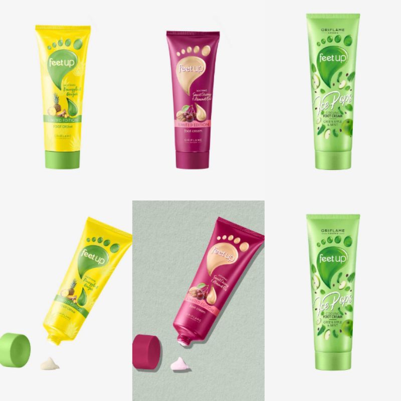 Feet Up Ice Pops Cooling Foot Cream Green Apple &amp; Mint/Feet Up Soothing Sweet Cherry &amp; Almond Oil Foot Cream/Feet Up Smoothing Pineapple &amp; Ginger Foot Cream