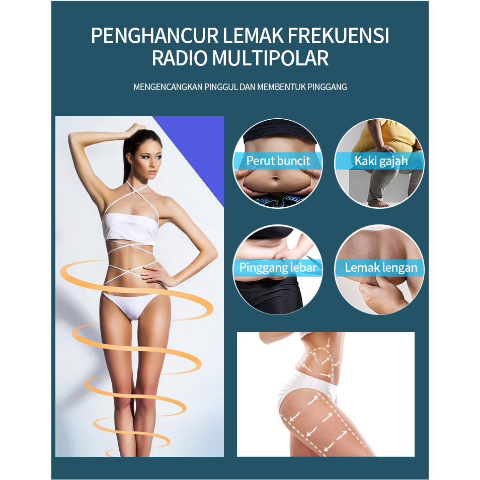 BLUE SKY 3 in 1 40K Radio Frequency Slimming Machine Ultrasound 40k Cavitation Wajah Badan Burn Fat Pelangsing Tubuh Hilangkan Kerut