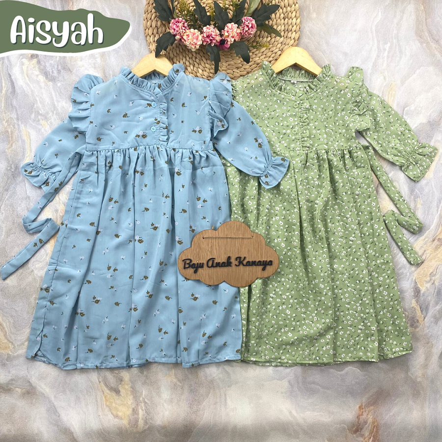 3-6TH GAMIS ANAK AISYAH LONG DRESS ANAK PEREMPUAN