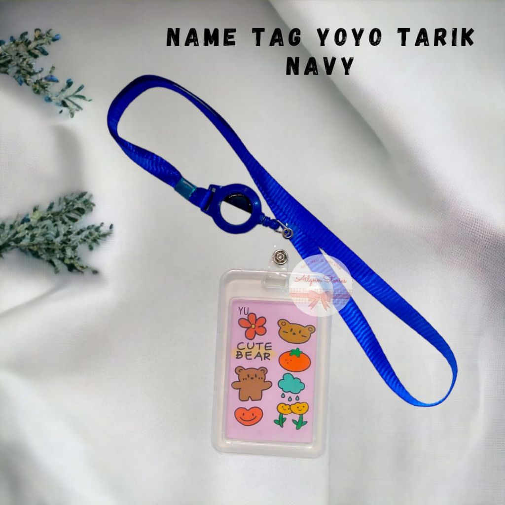 Name Tag ID Card Holder dan Kalung Tempat Name Tag 2 sisi