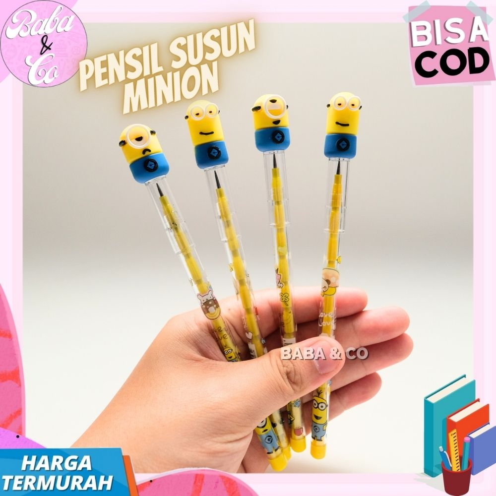

PENSIL MINION PENSIL LUCU UNIK PENSIL SUSUN MINION KARTUN IMUT COD PENSIL GROSIR ALAT TULIS SEKOLAH
