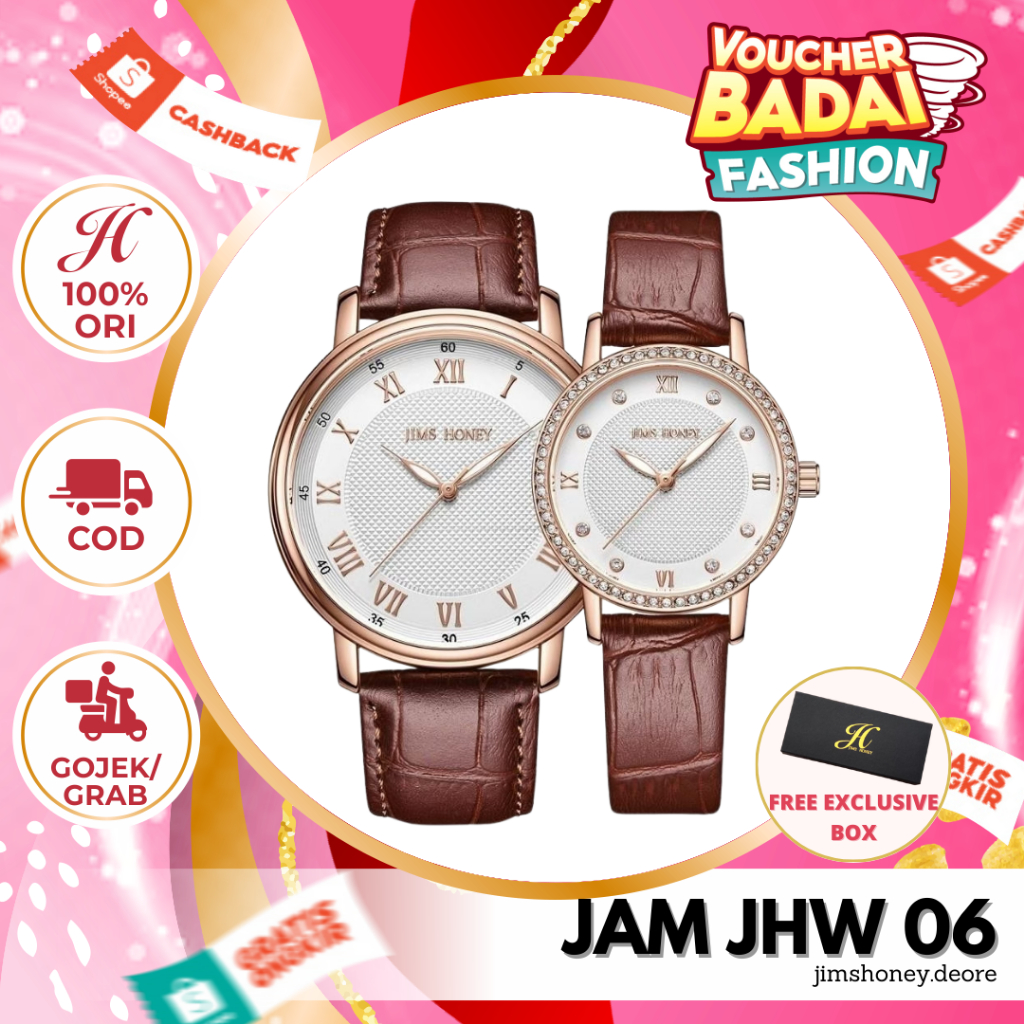 Jims Honey JHW 06 Jam Tangan Couple Watch Wanita Pria Analog Quartz