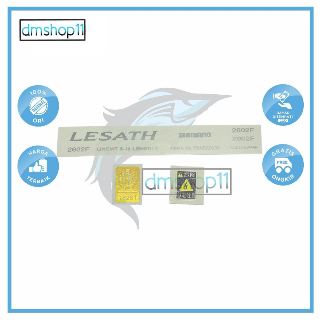 Paket sticker decal shimano lesath ltd - decal lesath joran