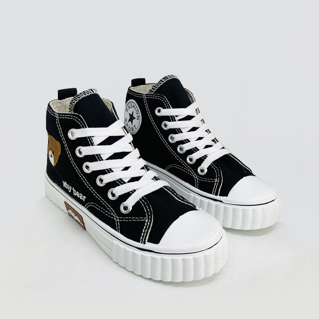 Sepatu Sneakers Import Wanita Korea Sepatu Fashion Bear High ORIGINAL Dengan Box PROMO RAMADHAN SALEE