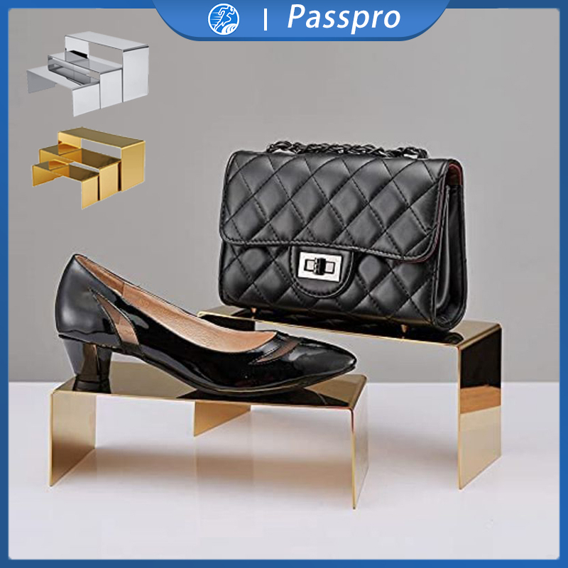 3pcs Display Tangga Pajang Stainless Display Stand Figure Sepatu Tas
