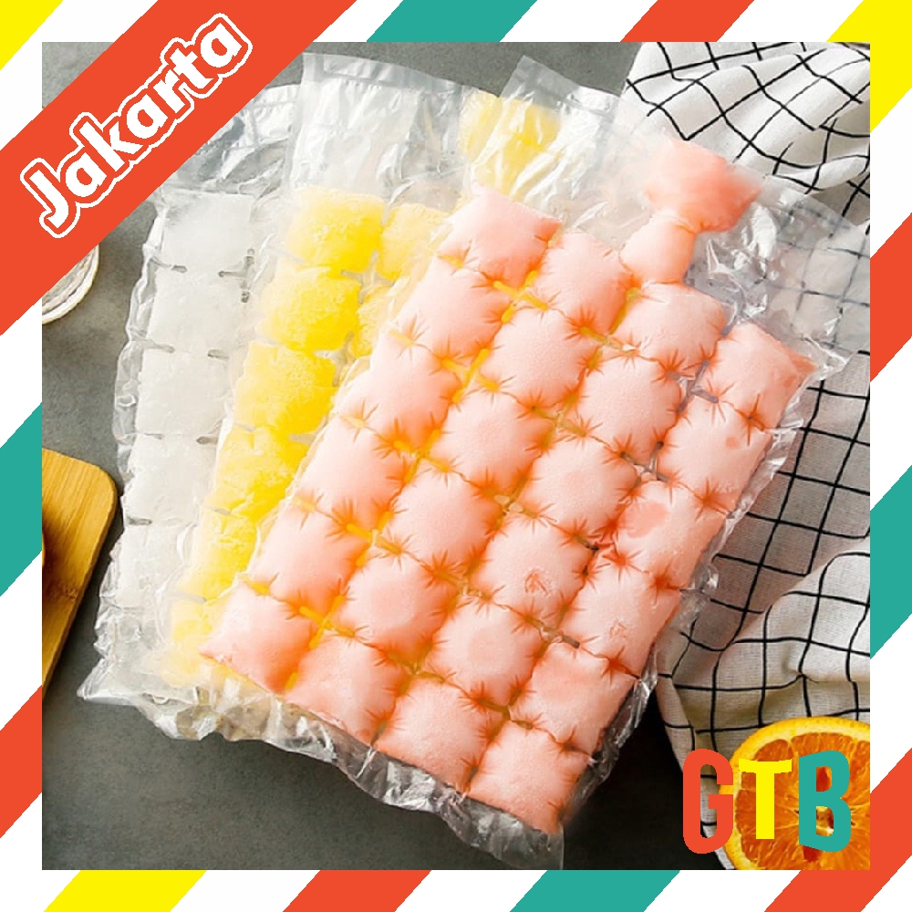 ❤️GTB❤️ Kantong Plastik Cetakan Es Batu Sekali Pakai Isi 10pcs Ice Bag 24 Cube Beku Food Grade Kaldu Anak R909