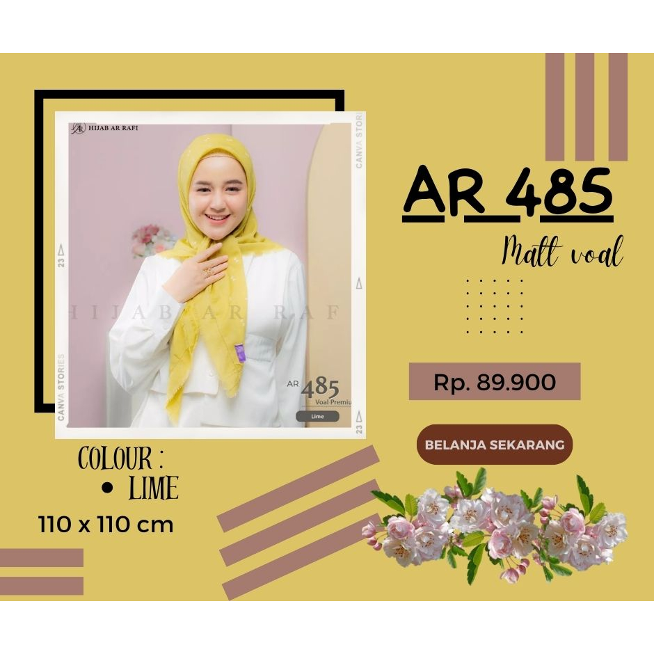 HIJAB SEGIEMPAT - HIJAB ARRAFI AR 485 - KERUDUNG SEGIEMPAT - JILBAB SEGIEMPAT