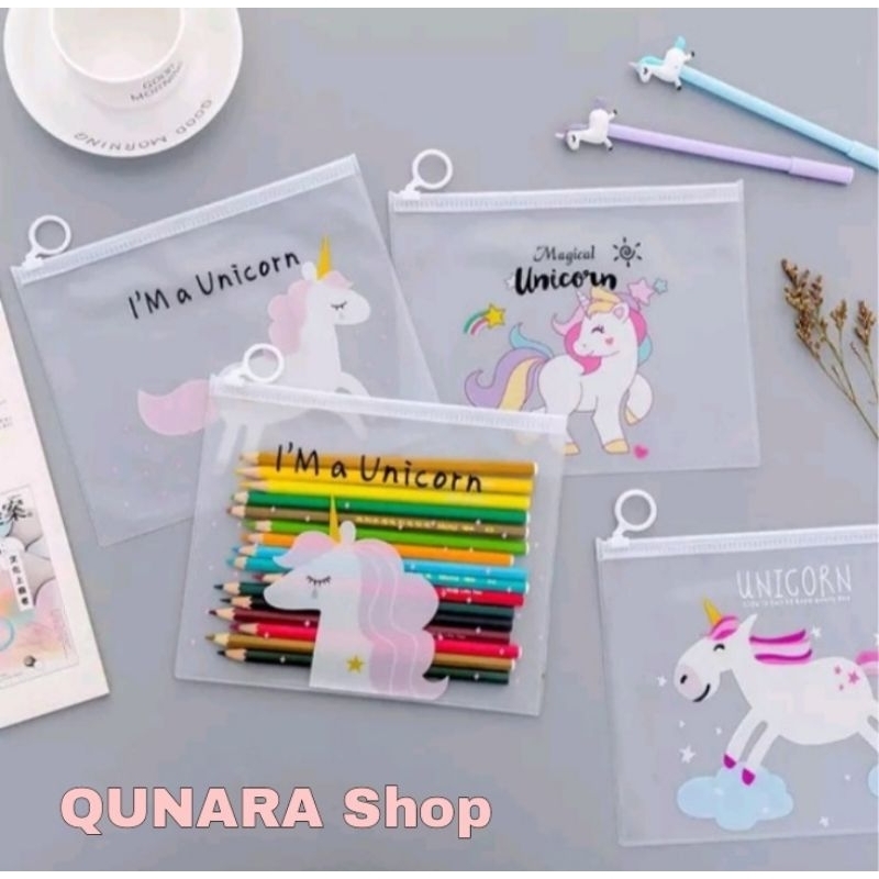 

Tempat Pensil Transparan Pouch Tas Kosmetik