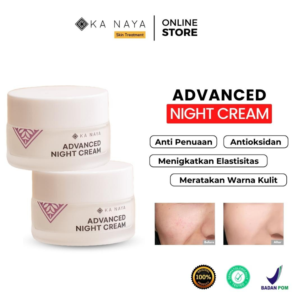 Ka Naya Night Cream Crem Pemutih Wajah Bpom - Cream Pemutih Wajah Bpom - Pemutih Wajah Pria - Serum 