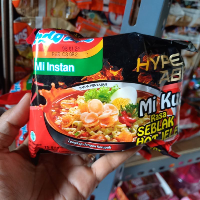 

Indomie kuah rasa SEBLAK HOT JELETOT