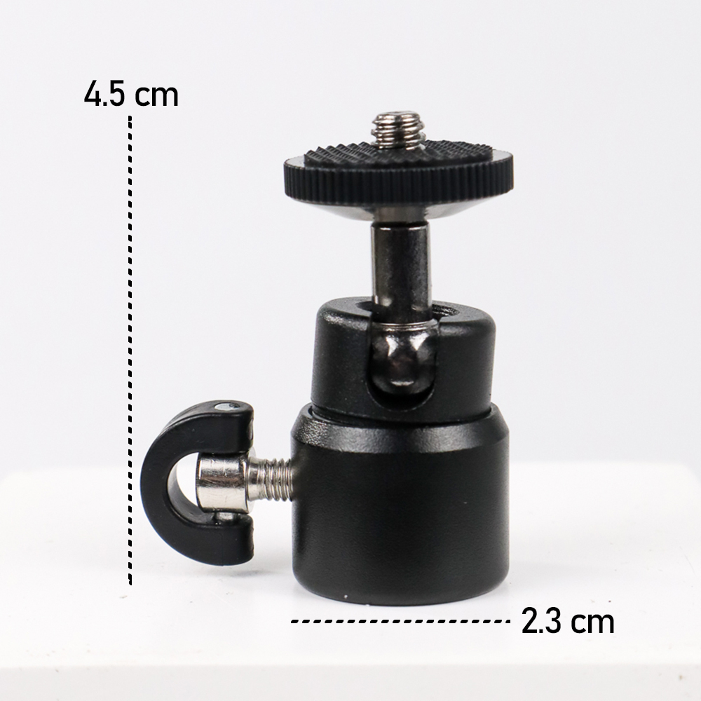 Mini Ball Head Tripod Kamera DSLR 1/4 Adaptor - AM01 - Black