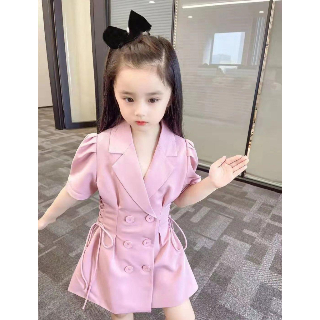 Mini Dress Blazer Pink Anak Perempuan Fashion Import