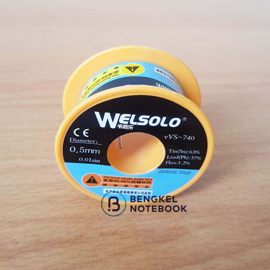 Timah Gulung Welsolo VVS-740 0.5mm 40g Original LUBANG