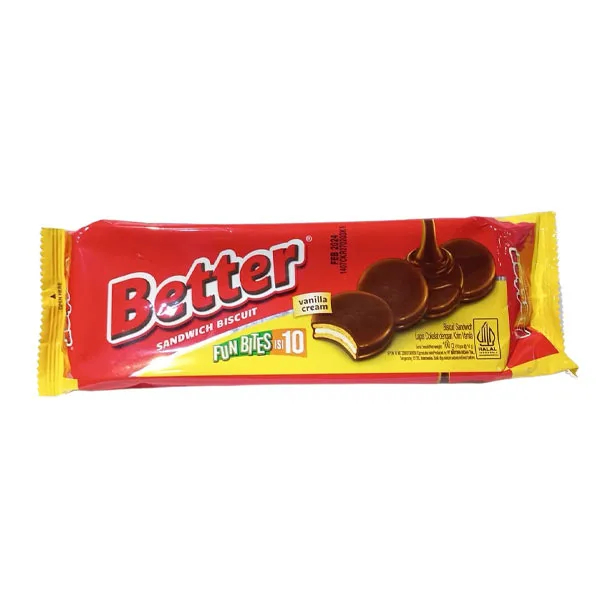 

Better Pack 100gr - Sandwich Biscuit Vanilla Cream fun bites