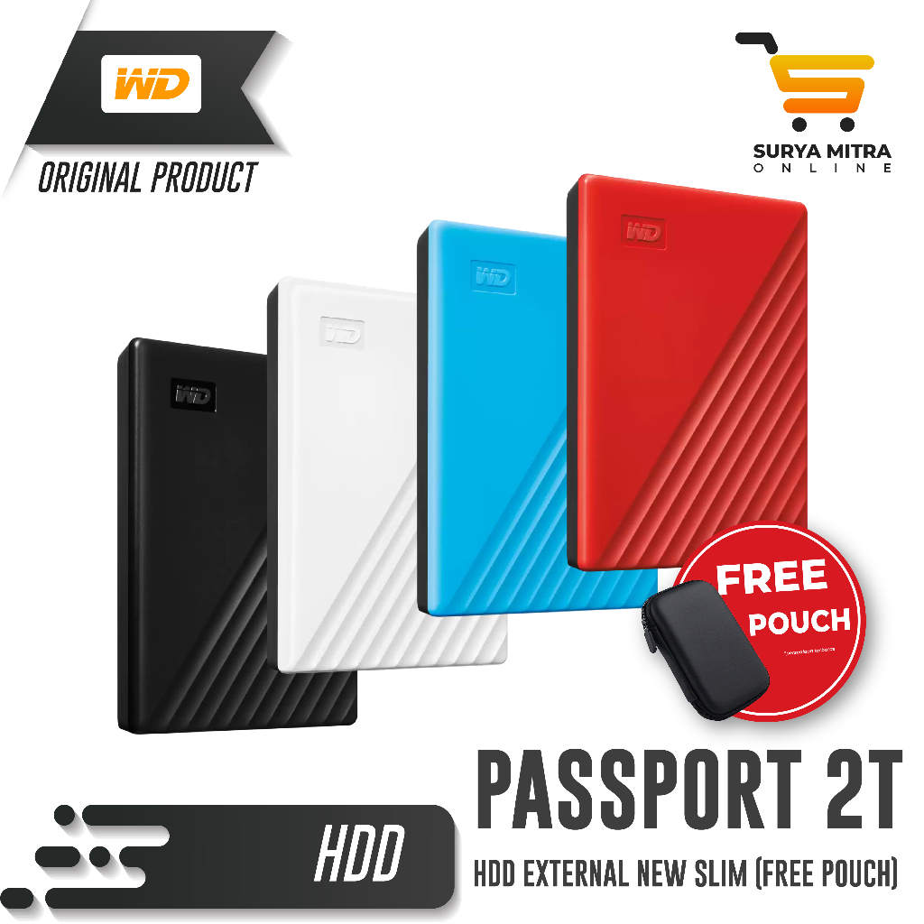 Hardisk Eksternal WD My Passport 2TB Ultra Slim