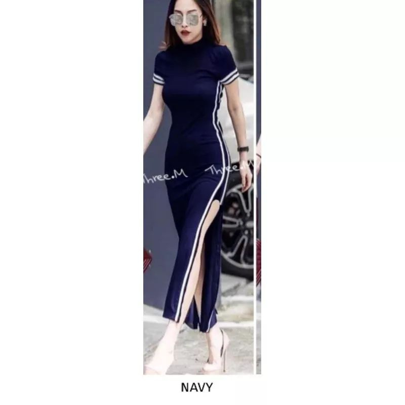 TM 8466 Dress Bludru velvet list import