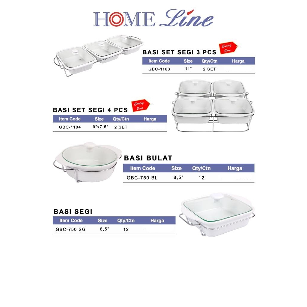 Homeline Basi Bulat 8 Inch GBC-750BL Penghangat Sayur Basi Keramik